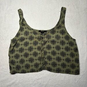 Forever 21 Green Crop Tank Top